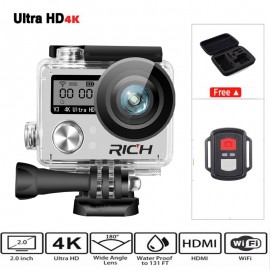 hot selling S200DR 4K Action Camera 2.0 Double LCD Display 16MP Sports WiFi Camera 30M Waterproof 170 angle HDMI sport camera