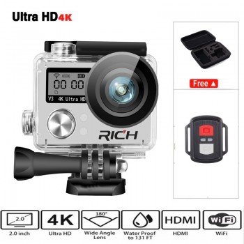 hot selling S200DR 4K Action Camera 2.0 Double LCD Display 16MP Sports WiFi Camera 30M Waterproof 170 angle HDMI sport camera