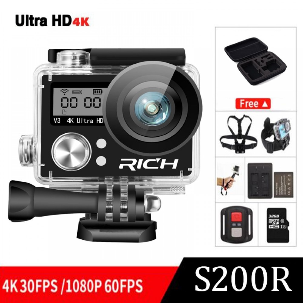 Ultra HD 4K wifi (OEM EKEN H9R) action camera 4k/30fps dual screen 2.0 LCD go waterproof pro sj Extreme mini Camcorder