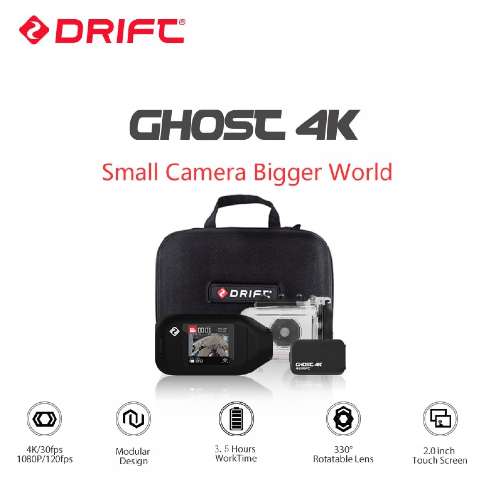 Drift Ghost 4K Motorcycle Version Action Camera Ambarella Sports Mini Camera ARM 12MP CMOS EIS Rotary Lens WiFi Live Streaming
