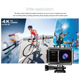 new Mstar N800-R HD 4k 2.4G Remote Wifi 170 degree wide angle Compatible external microphone waterproof 30M Sport Action camera