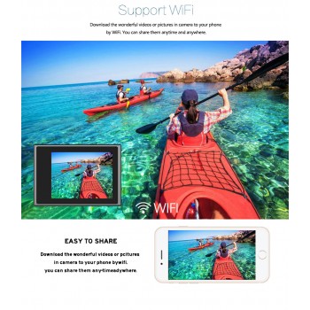 new Mstar N800-R HD 4k 2.4G Remote Wifi 170 degree wide angle Compatible external microphone waterproof 30M Sport Action camera