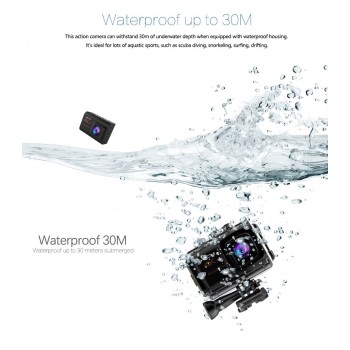 new Mstar N800-R HD 4k 2.4G Remote Wifi 170 degree wide angle Compatible external microphone waterproof 30M Sport Action camera