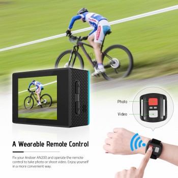 Andoer WiFi Action Camera 4k Camera Sport Waterproof Aksiyon Kamera 1080P Full HD Video Action Cam 16MP amp; 170 Degree Wide Angle