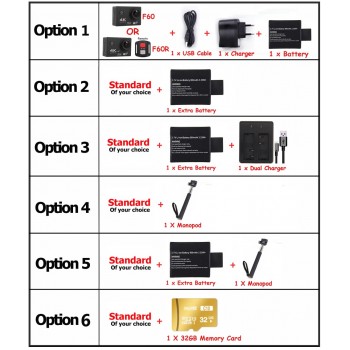 Goldfox F60R/F60 Action Camera Ultra HD 4K / 30fps WiFi 2.0 170D Underwater Waterproof Helmet Video Recording Cameras Sport Cam
