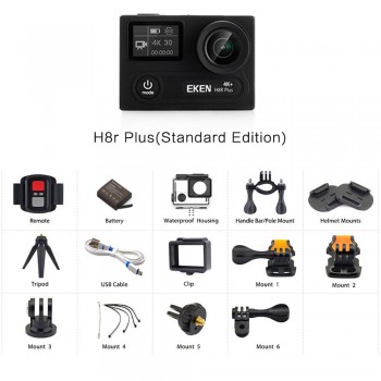 EKEN H8R Plus Ambarella 4K 30fps Ultra HD Camera Real 4K Action Camera 30 waterproof LCD Screen Wi-Fi Remote Sports Camera