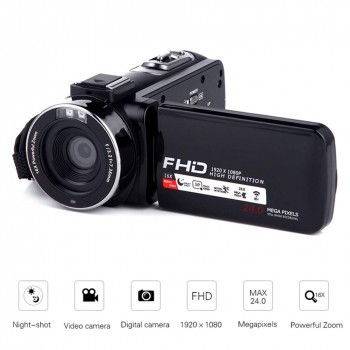 Camcorder Video Camera Full HD 1080p 24.0 MP Camcorders 16X Zoom Wedding Home Handheld DV Professional Night Digital Camera