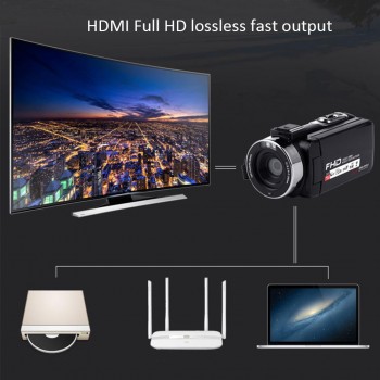 Camcorder Video Camera Full HD 1080p 24.0 MP Camcorders 16X Zoom Wedding Home Handheld DV Professional Night Digital Camera