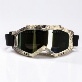 Ski-Sunglass Goggles with 1080P FHD Camera amp; Camouflage Frame amp; Black Double Anti-Fog Lens amp; Battery Built-in Without Nose Pad