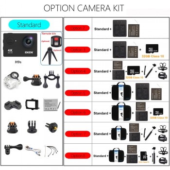 EKEN H9s Action Camera Live Streaming 4K WiFi Ultra HD Waterproof EKEN H9 Session Mini Sports Camera