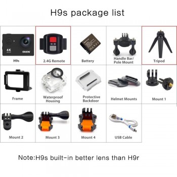 EKEN H9s Action Camera Live Streaming 4K WiFi Ultra HD Waterproof EKEN H9 Session Mini Sports Camera