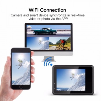 4K Sport Action Camera Wifi Touch Screen Waterproof 30M 1080p Full HD 16Mp Underwater Action Cam Bicycle Helmet Camera