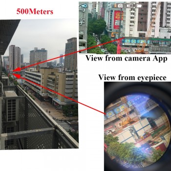 720P WIFI HD Digital Telescope Camera with 10X25 Monoculars amp; Max 32Gb TF Card for Video Recording Free APP Remote Monitoring