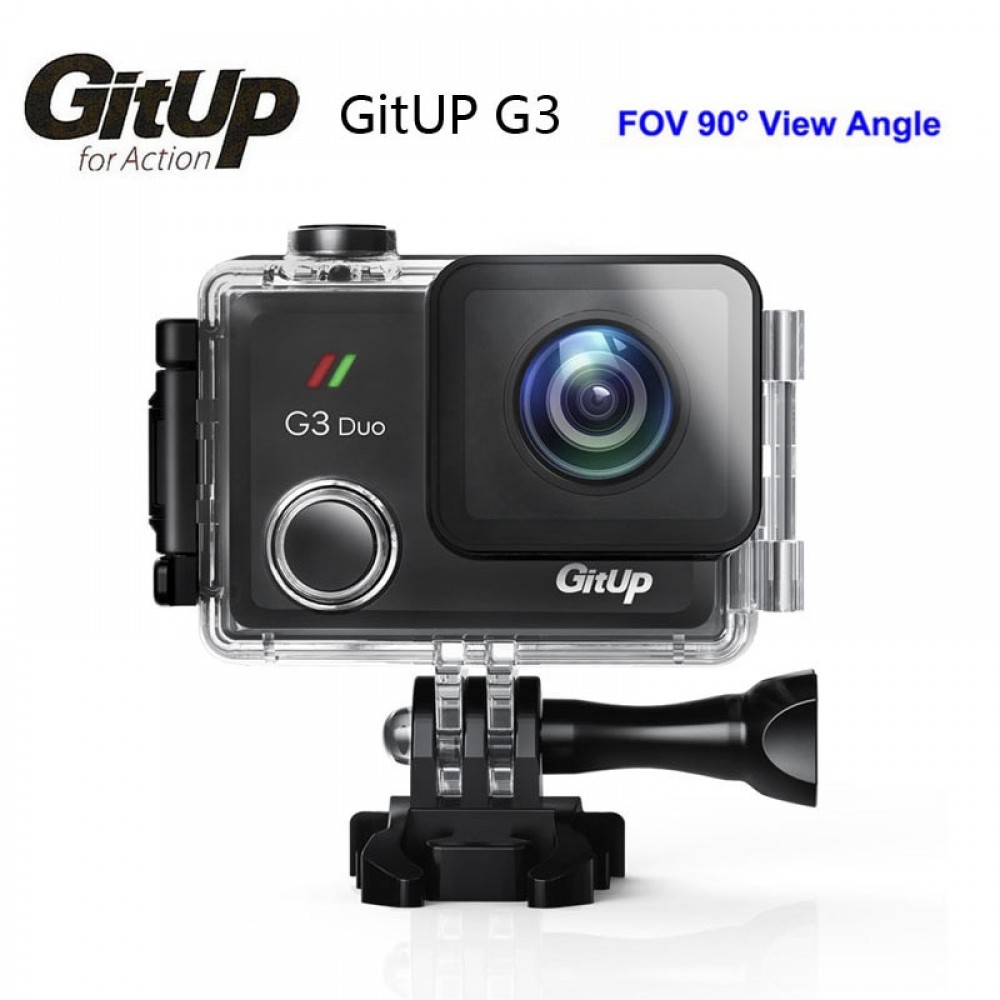 Gitup G3 Duo 90 Degree Lens Action Camera 2K 12MP 2160P Sport Action Camera 2.0 Touch LCD Screen GYRO Optional GPS Slave Camera