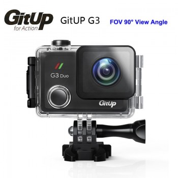 Gitup G3 Duo 90 Degree Lens Action Camera 2K 12MP 2160P Sport Action Camera 2.0 Touch LCD Screen GYRO Optional GPS Slave Camera