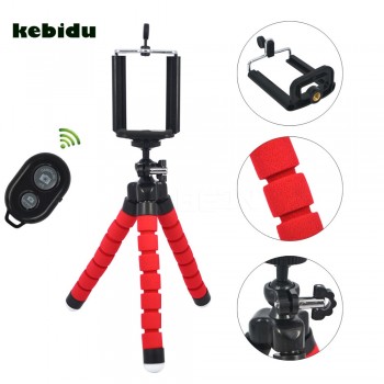 kebidu Car Phone Holder Flexible Octopus Tripod Bracket Selfie Stand Mount Monopod Styling Accessories + Remote Control
