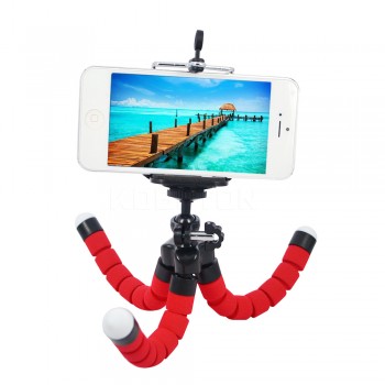 kebidu Car Phone Holder Flexible Octopus Tripod Bracket Selfie Stand Mount Monopod Styling Accessories + Remote Control