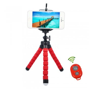 kebidu Car Phone Holder Flexible Octopus Tripod Bracket Selfie Stand Mount Monopod Styling Accessories + Remote Control