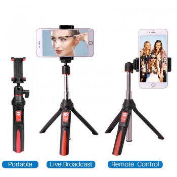 Ulanzi BENRO MK10 Selfie Stick Tripod Stand 4 in 1 Extendable Monopod Bluetooth Remote Phone Mount for iPhone X 8 Android Gopro