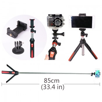Ulanzi BENRO MK10 Selfie Stick Tripod Stand 4 in 1 Extendable Monopod Bluetooth Remote Phone Mount for iPhone X 8 Android Gopro