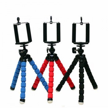 Mini Flexible Octopus Sponge Tripod with Holder for Xiaomi Huawei Samsung Iphone Mobile Phones Tripod with Remote for Phones