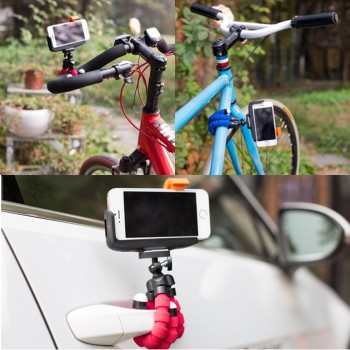 Mini Flexible Octopus Sponge Tripod with Holder for Xiaomi Huawei Samsung Iphone Mobile Phones Tripod with Remote for Phones