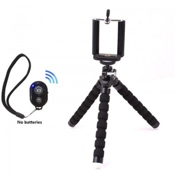 Mini Flexible Octopus Sponge Tripod with Holder for Xiaomi Huawei Samsung Iphone Mobile Phones Tripod with Remote for Phones