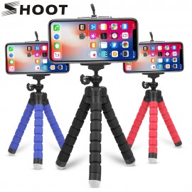 SHOOT Mini Octopus Tripod Stand Holder for Mobile Phone with Phone Clip Mount for Xiaomi 8 iphone X 7 Huawei GoPro Action Camera