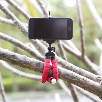 SHOOT Mini Octopus Tripod Stand Holder for Mobile Phone with Phone Clip Mount for Xiaomi 8 iphone X 7 Huawei GoPro Action Camera