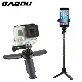 GAQOU Mini Tripod for Smartphone/Phone Holder Stand Tripod Monopod for Gopro 6/Smooth Q/DJI OSMO Portable Collapsible Tripode