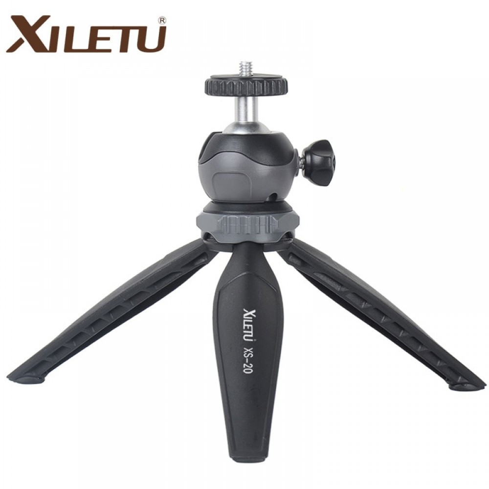 XILETU XS-20 Mini Desktop little Phone Stand Tabletop Tripod for Camera Mirrorless Camera Smart phone with Detachable Ball head