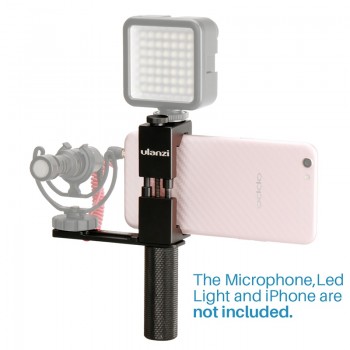 Ulanzi Smartphone Filmmaker Video Rig Metal Phone Tripod Mount Hot Shoe Hand Grip Holder Microphone Plate Live stream Youtube