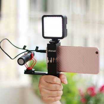 Ulanzi Smartphone Filmmaker Video Rig Metal Phone Tripod Mount Hot Shoe Hand Grip Holder Microphone Plate Live stream Youtube