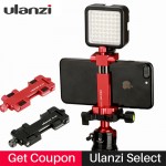 Ulanzi ST-03 Aluminium Mobile Tripod Mount with Hot Shoe Mount for Boya Rode VideoMicro Microphone 1/4 Tripod Clamp for iPhone