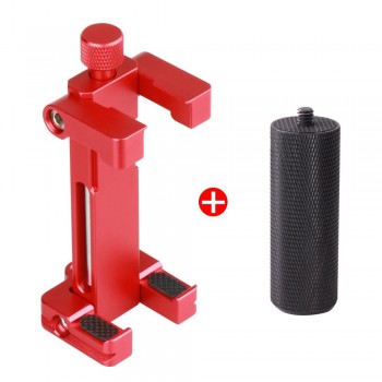 Ulanzi ST-03 Aluminium Mobile Tripod Mount with Hot Shoe Mount for Boya Rode VideoMicro Microphone 1/4 Tripod Clamp for iPhone