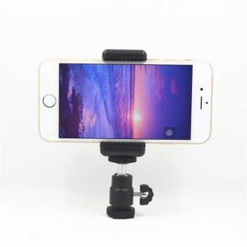 1/4 Flash Hot Shoe Adapter Cradle Ball Head Ball w/ Lock + Phone Clip Bracket Holder Mount for Nikon DSLR SLR Cell Phone
