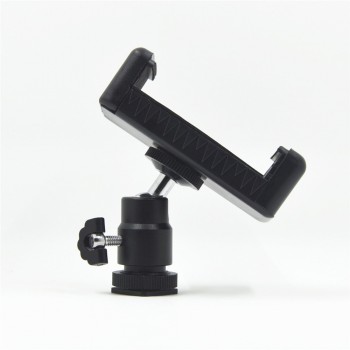 1/4 Flash Hot Shoe Adapter Cradle Ball Head Ball w/ Lock + Phone Clip Bracket Holder Mount for Nikon DSLR SLR Cell Phone