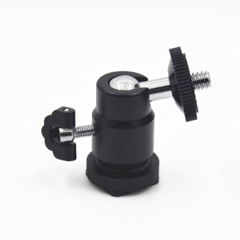 1/4 Flash Hot Shoe Adapter Cradle Ball Head Ball w/ Lock + Phone Clip Bracket Holder Mount for Nikon DSLR SLR Cell Phone