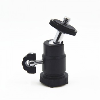 1/4 Flash Hot Shoe Adapter Cradle Ball Head Ball w/ Lock + Phone Clip Bracket Holder Mount for Nikon DSLR SLR Cell Phone