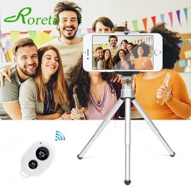 Roreta Mini Tripod With Bluetooth Remote Control For iPhone X 8 7 6S Plus Mobile Phone tripod Bracket Camera Extendable Monopod