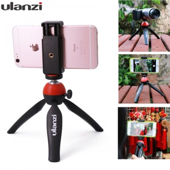 Ulanzi mini Tripod with Holder Mount / Selfie Portable Camera Tabletop Travel Tripod for iPhone 7 Plus Sony Samsung Mobile Phone