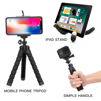 SHOOT Flexible Octopus Tripod For Gopro Xiaomi Yi 4K SJCAM Dslr With Mobile Phone Clip Tablet Stand Mount For Mobile Phone