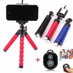 Flexible Sponge Octopus Phone Tripod Stand Mount Selfie Stick Bluetooth Remote Shutter Self-timer Tripod Bracket For Android IOS