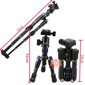 Tripod BEXIN M225S ULTRA COMPACT Desktop Macro Mini Tripod Kit with Ball Head For compact DSLRs and camcorders on desktop