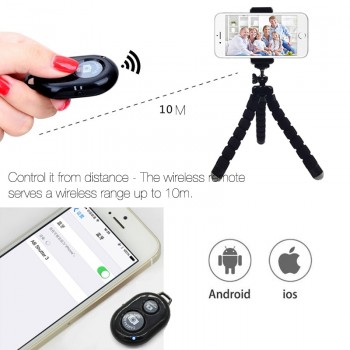 DUSZAKE P16 Flexible Gorillapod Tripod For Phone Bluetooth Mini Tripod for iPhone Phone Tripod with Holder Remote Contral
