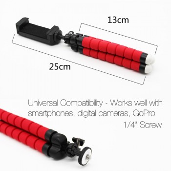 DUSZAKE P16 Flexible Gorillapod Tripod For Phone Bluetooth Mini Tripod for iPhone Phone Tripod with Holder Remote Contral