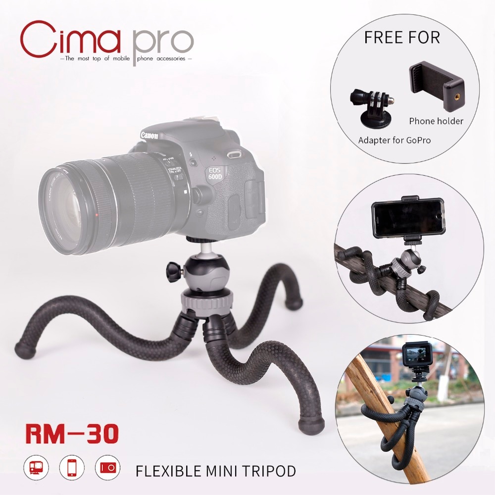 Cima pro RM-30 Travel Outdoor Mini Bracket Stand Octopus Tripod flexible tripe For phone Digital Camera GoPro