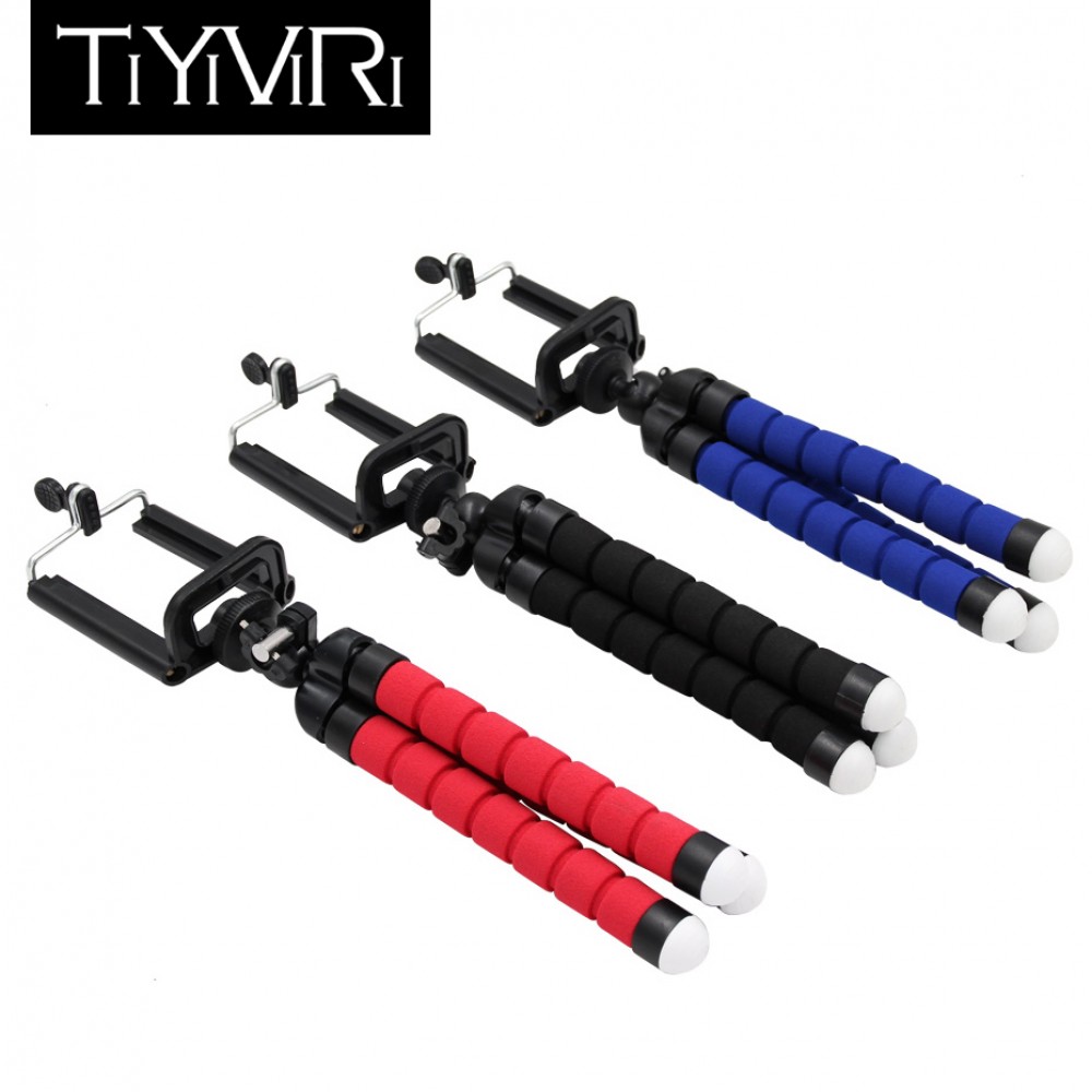 Flexible Mini Tripod Octopus Sponge Gorillapod Tripod For Phone 8 plus camcorder Tripods For Go Pro6 5 Camera For Xiaomi Cameras
