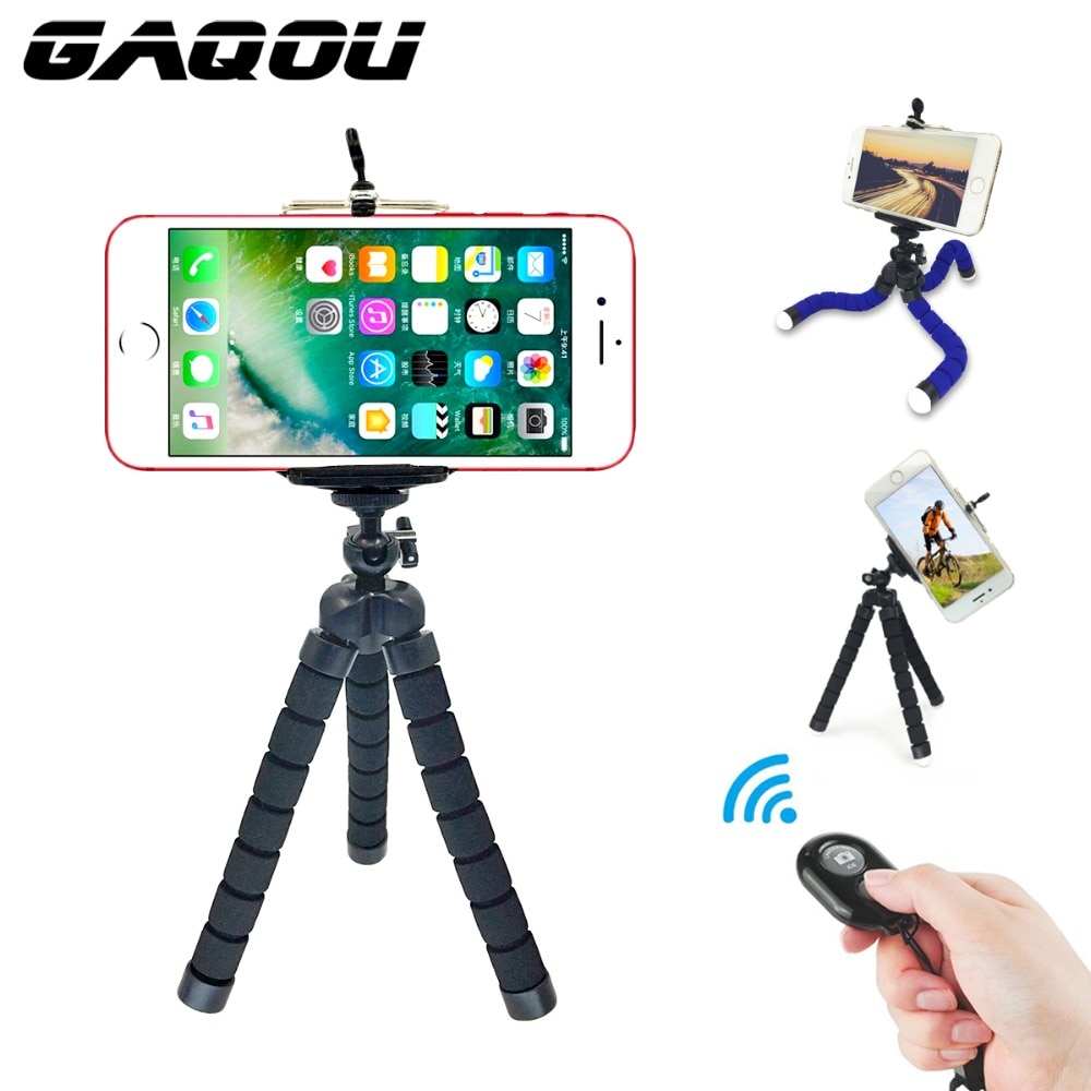 GAQOU  3 in 1 With Remote Control Mini Flexible Mount Holder Camera Phone Octopus Tripod Bracket Stand Holder Mount For Gopro