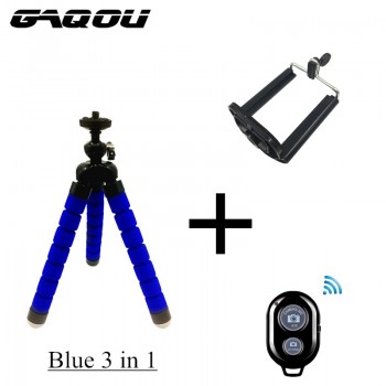 GAQOU  3 in 1 With Remote Control Mini Flexible Mount Holder Camera Phone Octopus Tripod Bracket Stand Holder Mount For Gopro
